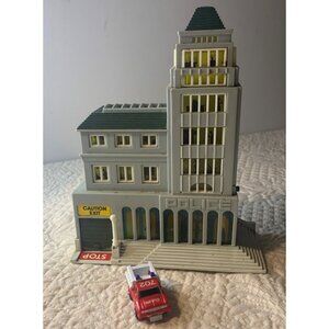 Vintage Lewis Galoob Micro Machines Police Station Glow in Dark 6.5” Playset